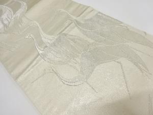 リサイクル　鶴模様織出し袋帯